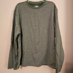 John Bartlett Consensus Mens XL Thermal Shirt Long Sleeve Green Cotton Blend